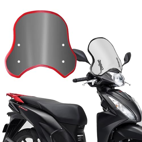 HUANGCJCJ For リード125 ディオ110 ブリーズ110 LEAD125 Dio110 Breeze 110 2025 エッジストリップ風防プロテクター付きオートバイ風防デフレクターフェアリング Lead 125 dio110 2018-20