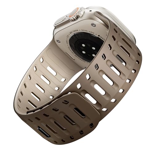 Image of X-it Magnetic Watch Band for Apple Watch Ultra 49mm, 46mm /45mm /44mm, Silicone Sport Strap with Strong Magnet for Men and Women, Compatible with Apple Watch Series 11 /10 /9 /8 /7 /6 /5 /4 /3 /2 /1 and SE