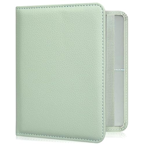 Caweet Porte-documents en cuir pour permis de conduire, carte d'identité, cartes, vert