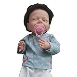 XRDSHY Puppe Reborn-Babys Puppen Lebensecht Mädchen Vollsilikon Reborn-Puppe Baby Babys Silikon Ganzkörper Zwillinge Die Sehr Echt Aussehen Sachen Echte Korper Madchen Und Junge,Boy