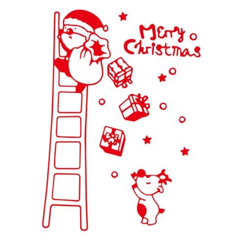 Vinilo decorativo Santa Claus para pared 70x50 cm rojo