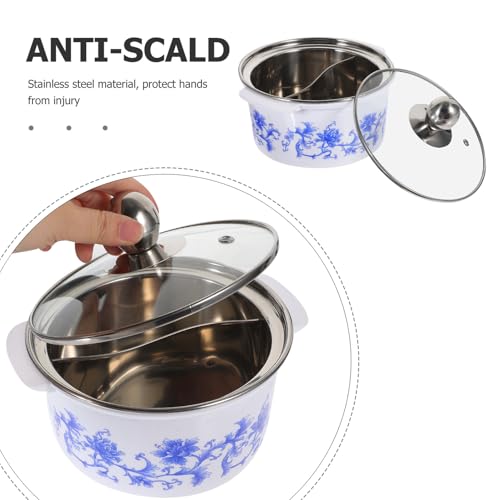 Casserole double compartiment induction petite taille acier inoxydable blanc - 7
