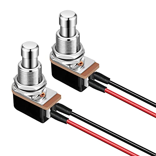 Gebildet - Interruptor SPST de pie suave momentáneo, 2 pines normalmente abierto, botón de pedal para...