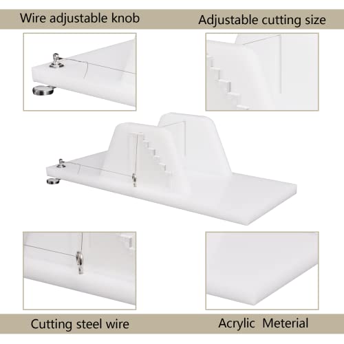 Wadoy ACRYLIC SINGLE WIRE SOAP CUTTER Adjustable Slab Soap Cutter, Acrylic Push Soap Cutter With Single Wire thumb #2