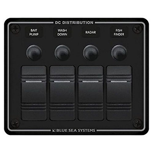 Panel WP 4 int. horizontal negro étanche pour tableau électrique noir