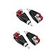 iguTrail 4 Stück RCA Cinch zu Lautsprecher Kabeladapter Subwoofer Lautsprecher Phono Cinch-Stecker zu AV 2 Schraubklemme Video Audio Federpresse Typ Balun für CCTV