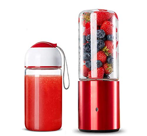 Mini Portable USB Wiederaufladbarer Entsafter, 350 ml Mini Personal Electric Blender 6-Blatt, BPA-freie Reiseflasche für Smoothie und