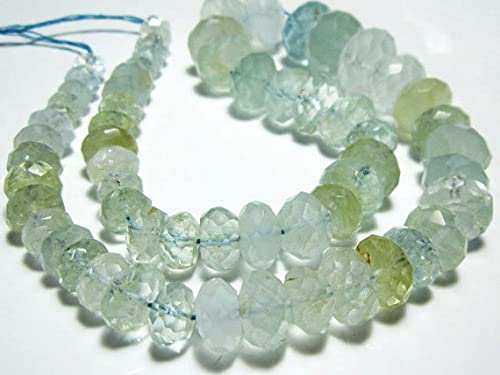 Perles aigue-marine facettées de 6-14mm pour créer des bijoux bohèmes et colliers d'été