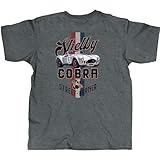 Vintage Goods Apparel Men's Retro Feel Graphic T-Shirt, Shelby Street Burner - High Performance Racing Tee, Shelby Gifts for Vintage Car Lovers, Speed Chasers, American Muscle (Dark Heather, X-Large)