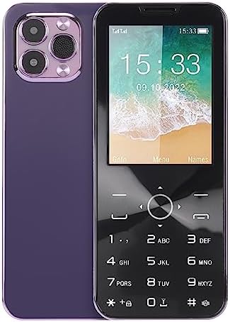 VBESTLIFE 2G Unlocked Cell Phone for Seniors Elderly, F14 Pro 2.8 Inch Ultra Thin Phone with 1000mAh Battery Big Button High Volume with SOS Function for Gifts (Purple)