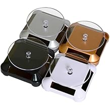 Cabilock Solar Rotating Display Stand for Jewelry and Phones Battery-Free Electric Rotating Display Stand Solar Energy for Home Decor and Retail Showcase