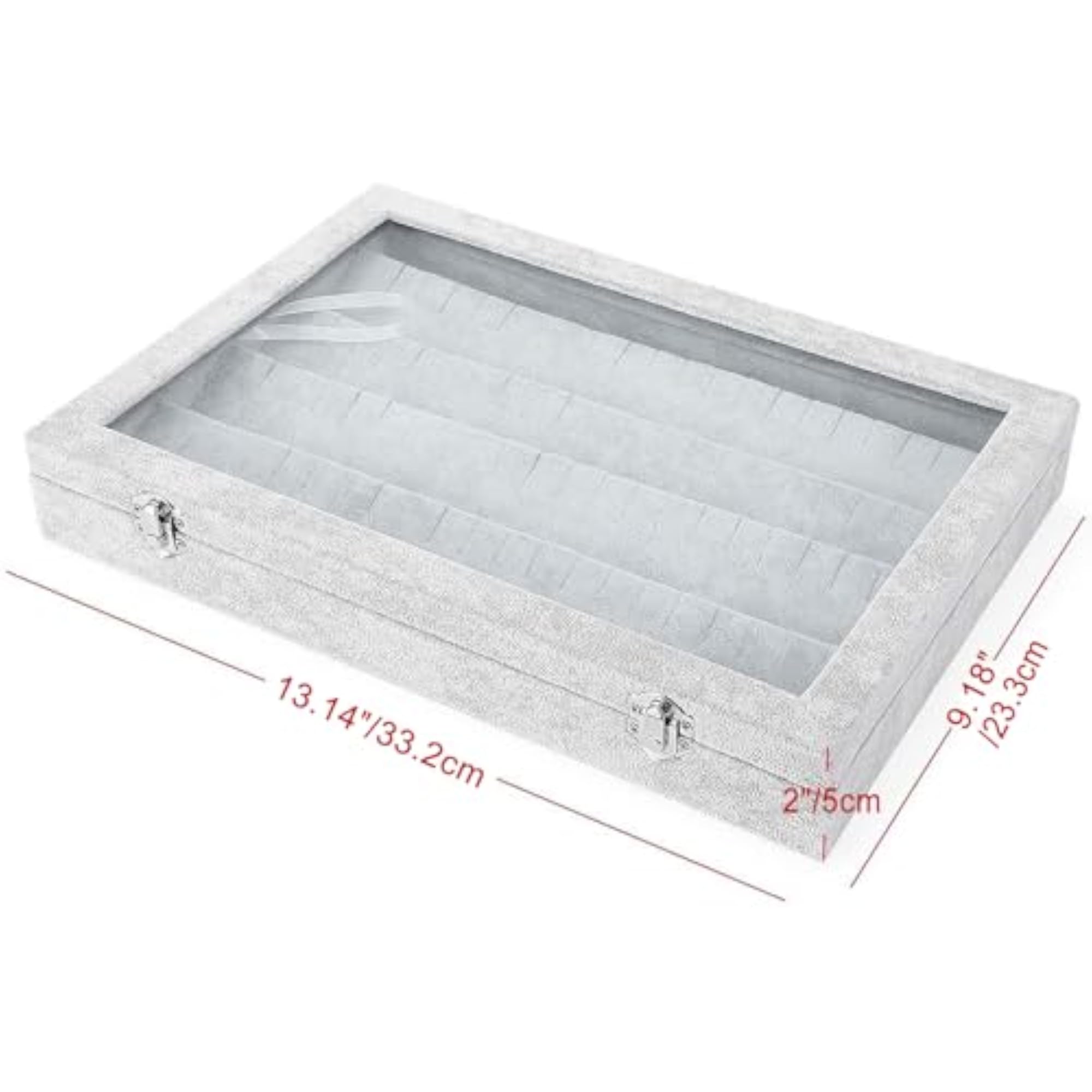 40 Pairs Earring Organiser Box with Glass Lid