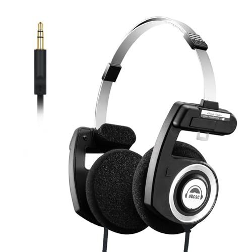 okcsc Classic On-Ear Headphones, Retro Style Wired