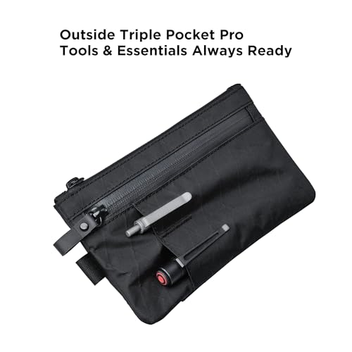 ALPAKA Zip Clutch, Zipper Wallet and EDC Carrier - RFID Blocking Material Passport Wallet- 3 External Slots for EDC Gear4
