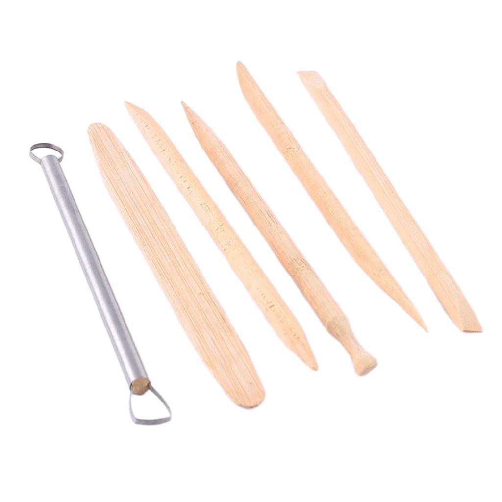 Enakshi (LABEL) Creations 6pcs Wood Carving Crafts Clay Sculpture Knife Pottery Sharpen Modeling ToolsToys & Hobbies|Models & Kits|Tools Supplies & Engines