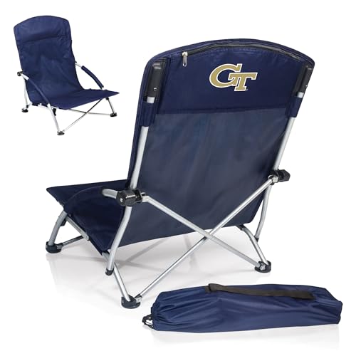 PICNIC TIME NCAA Georgia Tech Tranquility Portable Folding Beach Chair, Navy, One Size (792-00-138-194-0)