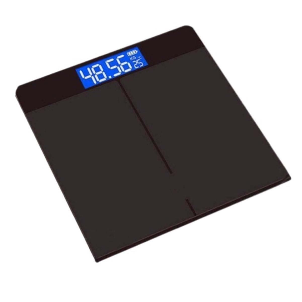Báscula de peso digital con carga USB, LCD, báscula de baño, monitor de peso, báscula de grasa corporal, báscula de baño (negro)