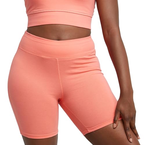 Short de vélo en coton stretch pour femme taille haute Hanes