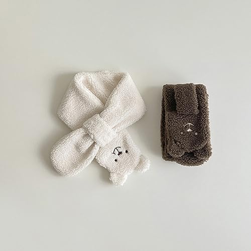 2T+ Children's Long Muffler With Adorable Bear Design Cartoon Animal Pattern Neck Scarf For Outdoor Activities 6