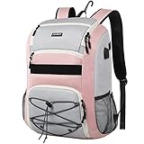 Baseball Backpack, Baseball Bag with USB Charging Port, Youth Softball Bat Bag with Vented Shoes Com