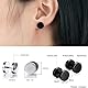 MATTE MAISA 12 Paar Edelstahl Fake Gauge Ohrringe für Männer Herren 18G Cheater Fake Ear Plugs Gauges Tunnel Ohrringe Ohrstecker Set