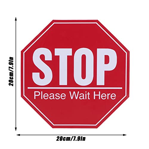 TETI 2er-Set Boden-Stoppschild-Aufkleber, Warnaufkleber, Sicherheitsabstand, Bodenmarkierung, Warnaufkleber für den öffentlichen Bereich - Image 3