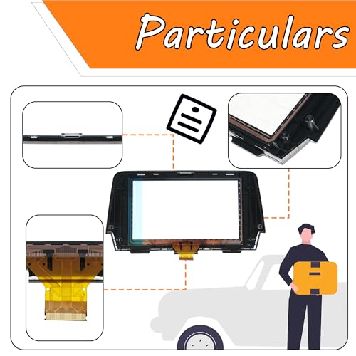 Image of Touch Screen Digitizer Replacement 36-PIN,Anti-Glare Glass Touchscreen | No Whitening or Fogging,Compatible for 2017 2018 2019 Mazda 6,Radio Screen,Replace#GML8611J0,(36-PIN)