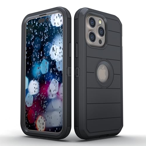 Image of KLD Hard Back Case for Apple iPhone 15 Pro MAX Cover Military Grade Protection Heavy Duty Rugged Shockproof Smart Case - Black