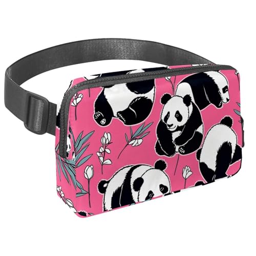Ultimate Travel Companion marsupio per uomini e donne ideale per corsa escursionismo e ciclismo con simpatico panda su sfondo Multicolore05 elegante viola