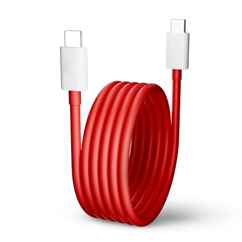 Image of Original Fast USB C to Type C SuperVooc /Dash Fast Charging Charger Cable Compatible with One-Plus 12 /12r /11 /11r /10r,10t,10,10 pro,9 Pro,8,8T,7t,7t Pro,6,Nord,4,3,2,2t,Ce2 Lite,Ce3 lite