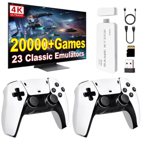 Whatsko 2025 Upgrade Retro Konsole Spielkonsole Game Stick, M15 Plus Konsole 20000+ Spielen 23 Emulator, HDMI Plug and Play TV Video Game Stick 4K mit 2 Wireless Controllern, Geschenk für Familien Whatsko 2025 Upgrade Retro Konsole Spielkonsole Game Stick, M15 Plus Konsole 20000+ Spielen 23 Emulator, HDMI Plug and Play TV Video Game Stick 4K mit 2 Wireless Controllern, Geschenk für Familien
