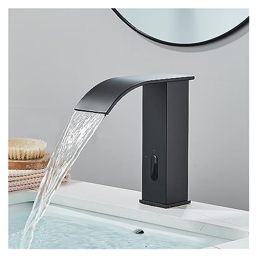 Grifo de lavabo con sensor negro y cascada automático 4