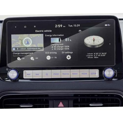 Film protection écran verre trempé pour autoradio GPS Hyundai KONA Kauai 2021 2022 10.25