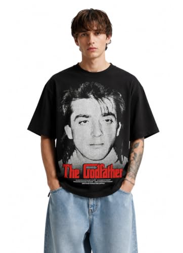 Image of Darkbuck The Godfather - Sanjay Dutt Graphic Print Oversized Black T-Shirt for Men and Women | Dropshoulder tee
