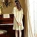 Holajoy Women's Cotton Victorian Nightgown Vintage Night Gown Princess Summer Short Sleeve Cute Mini Mid-thigh Length Nighties Sleep Lounge Dress Old Fashioned Pj Nightshirt Yellow X-Small