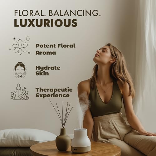 Image of Esslux Geranium Essential Oil - 100% Pure & Natural Rose Geranium Oil for Skin & Hair | Calming Aromatherapy Oil for Diffuser, Soap Making, and DIY Projects | Perfect for Stress Relief (10ml)