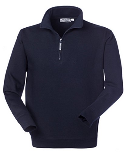 LANCELOT Felpa Mezza Zip collo Alto Uomo Donna Blu...