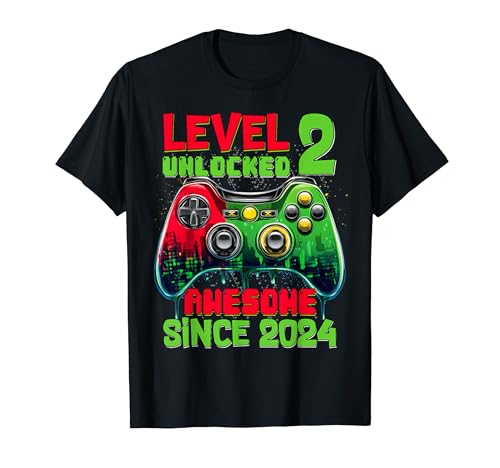 Level 2 Unlocked Since 2024 Son Gamer 2nd Birthday Boys TVc