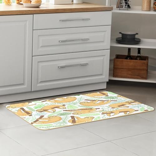 Alfombra de cocina de perezosos para evitar resbalones y manchas 7