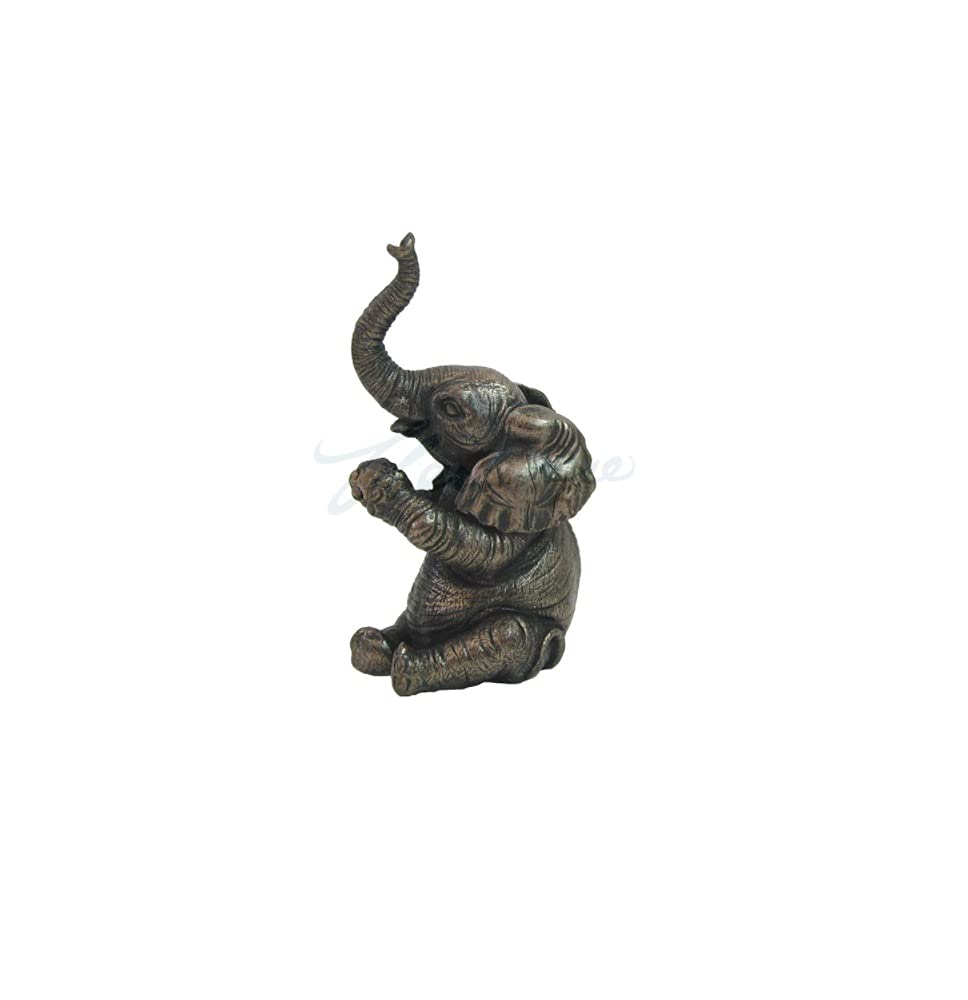 Bébé éléphant assis Wu70215e1 Unicorn Studios en résine