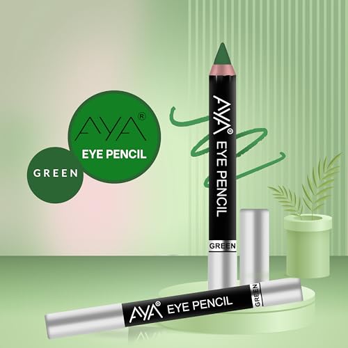 Image of AYA Eye Pencil for Kajal /Eyeliner, Set of 6 (Black, Blue, Brown, Green, Golden and Silver)