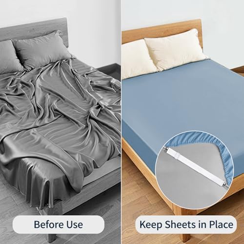 image for Bed Sheet Straps, Sopito Adjustable Elastic Fitted Sheet Corner Holder
