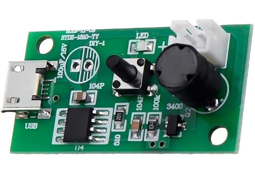 Image of Pixel Sync 5V Ultrasonic Mist Maker Module |USB Type-C Atomizer Board for DIY Humidifiers, Aroma Diffusers, Incubators, Science Projects & Fog Effects -108KHz Spray Circuit PCB