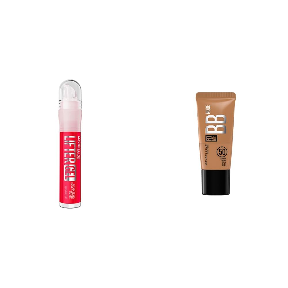 Maybelline New York Lifter Gel Lip Oil In Gel Maybelline New York Fit Me Glow BB Cream, SPF 50 24H Hydration With Niacinamide Hyaluronic Acid, Dewy Finish for Normal to Dry Skin- Shade 60 25ml-picture-34