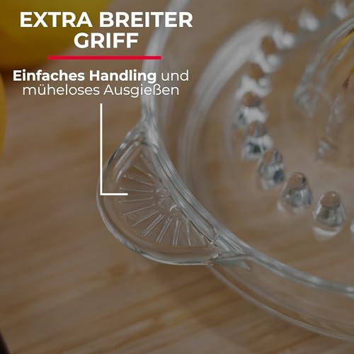 Westmark Zitrus- und Orangenpresse, Fassungsvermögen: 250 ml, Glas, Transparent, 30822260 5