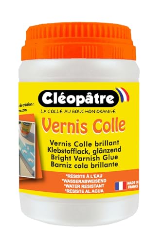 CLEOPATRE – Vernis Colle Transparent Brillant 250g – Séchage Rapi...