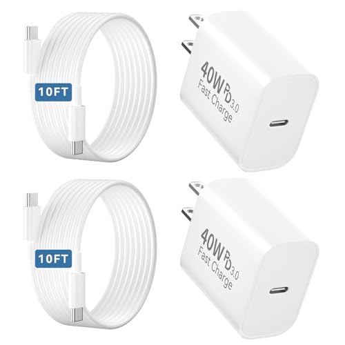 iPhone 17 Pro Max Charger Fast Charging, 40W USB C Fast Phone Charger with 10 FT Long Type C Charging Cable Cord for iPhone 17 Pro Max/17 Pro/Air/17/16/16Pro/16ProMax/Plus/15/S24/S25