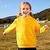Discoball Kids Plain Sweatshirt Hoodie Soft Pullover Top Jumper Casual Fashion Sweatshirts for Girls Boys Unisex Hooded with Pocket Yellow #2
