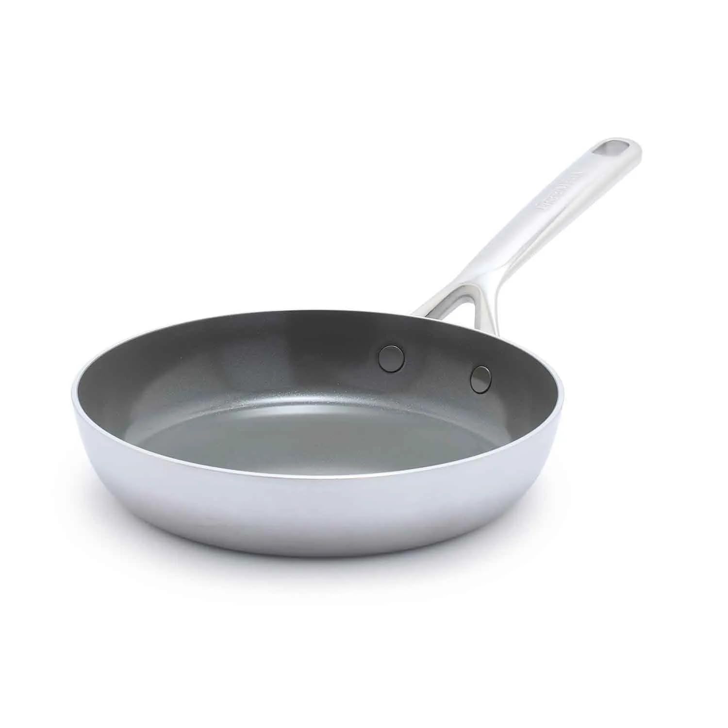 Greenpan Padella GP5 in acciaio inox a 5 strati in ceramica antiaderente da 20,3 cm, resistente ai graffi, adatta a induzione, lavastoviglie e forno, senza PFAS