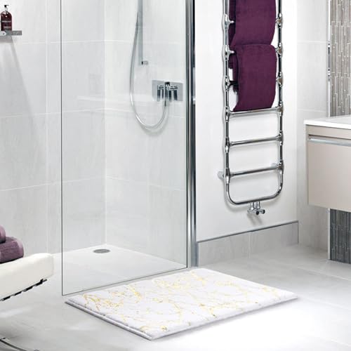 Tapis salle bain très absorbant texture dorée lavable - 4
